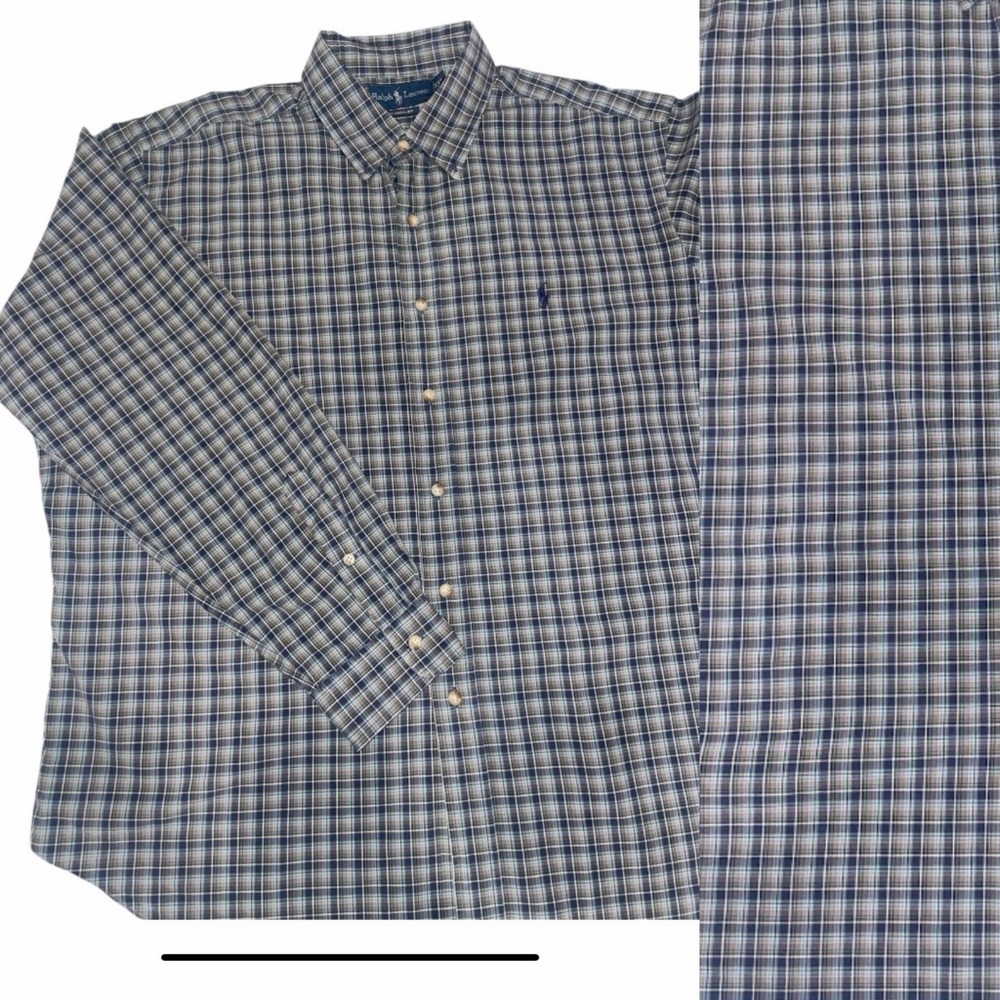 Ralph Lauren Men Long Sleeve Button Down‎ Shirt Size XXL